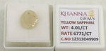Load image into Gallery viewer, 4.01/CT Natural Yellow Sapphire With Govt Lab Certificate-12313D49909