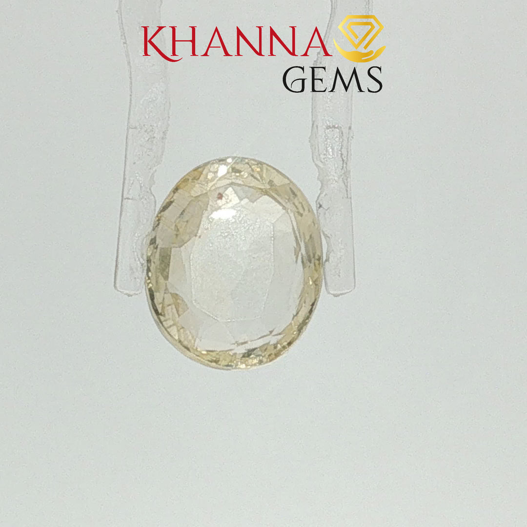 6.73/CT Natural Yellow Sapphire With Govt Lab Certificate-12377D50189