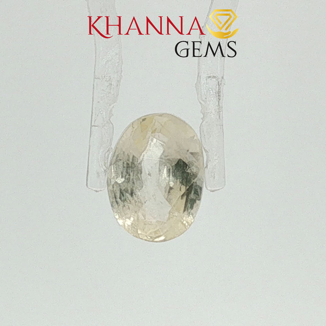 4.06/CT Natural Yellow Sapphire With Govt Lab Certificate-12377D50190