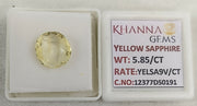 5.85/CT Natural Yellow Sapphire With Govt Lab Certificate-12377D50191