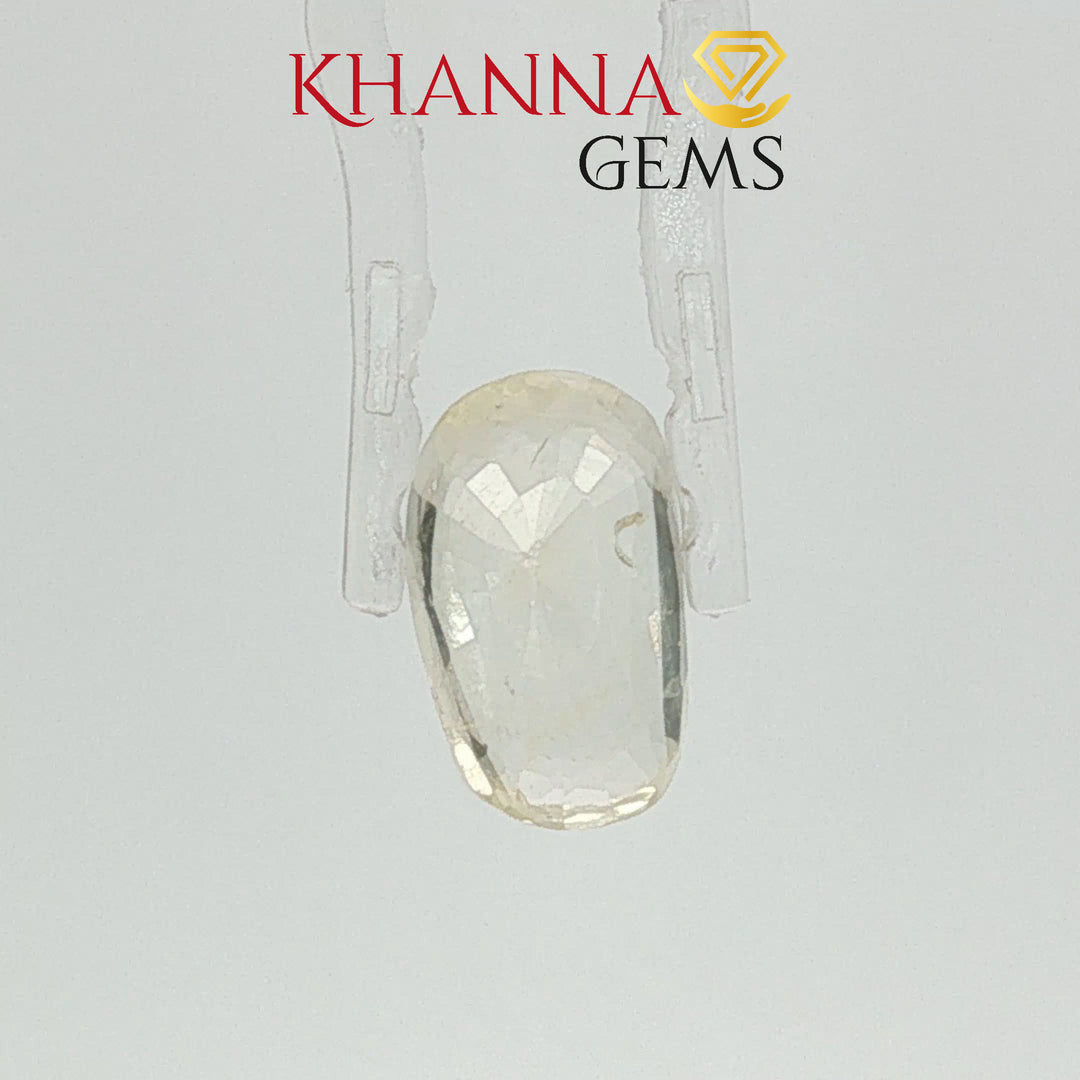 5.54/CT Natural Yellow Sapphire With Govt Lab Certificate-12377D50194