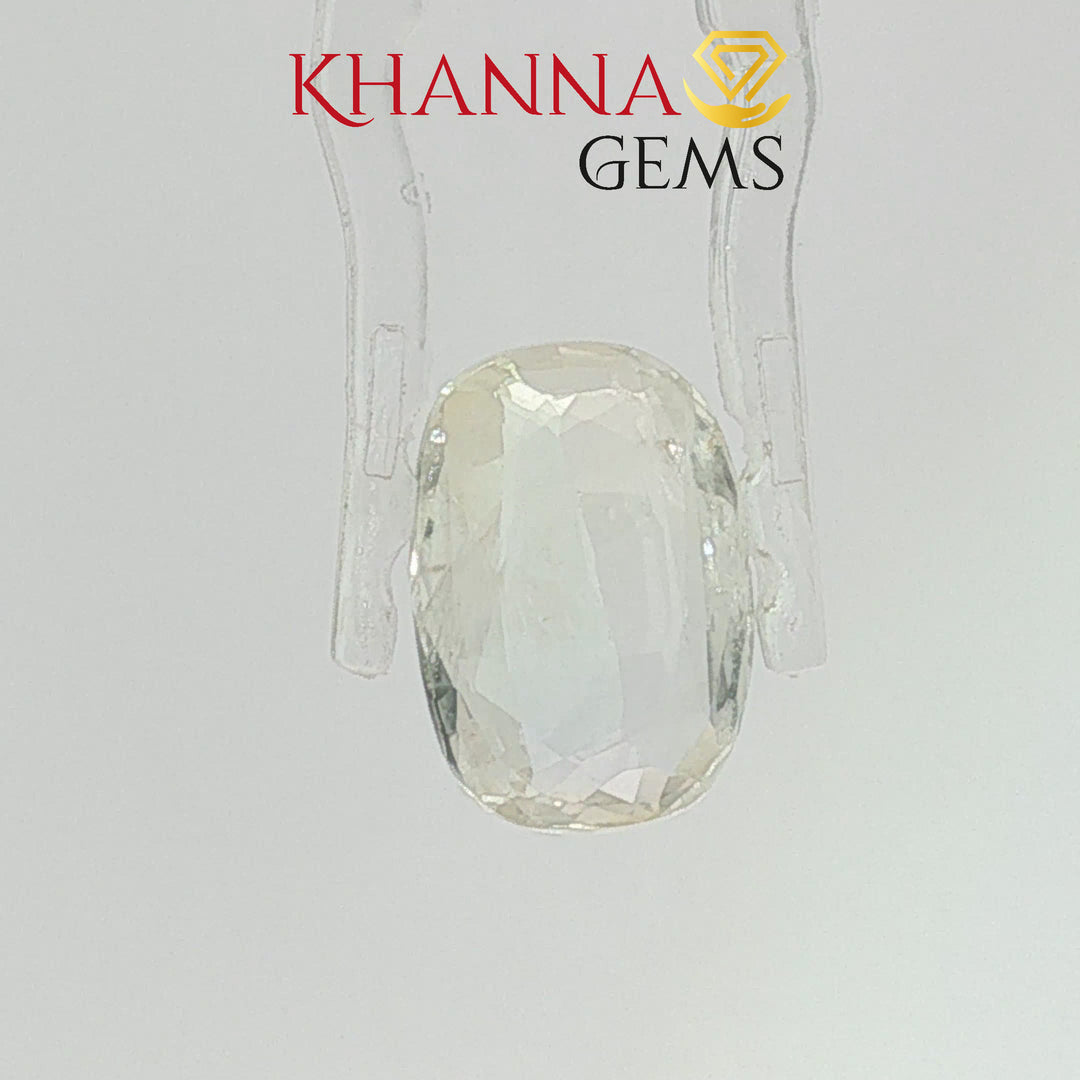 5.85/CT Natural Yellow Sapphire With Govt Lab Certificate-12377D50195