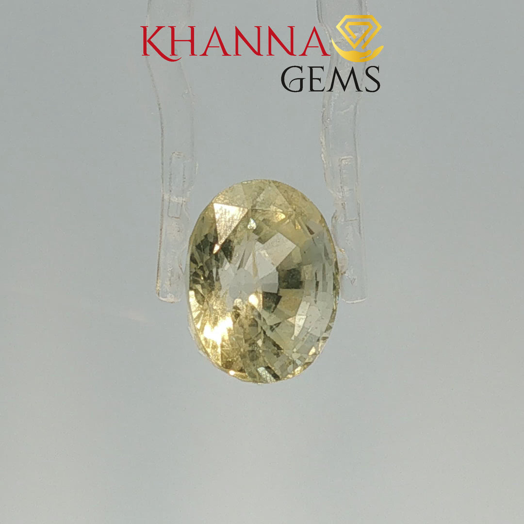 9.35/CT  Natural Yellow Sapphire With Govt Lab Certificate-127989