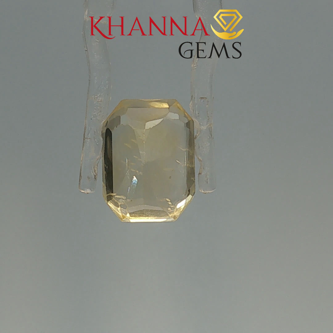 9.15/CT  Natural Yellow Sapphire With Govt Lab Certificate-128053