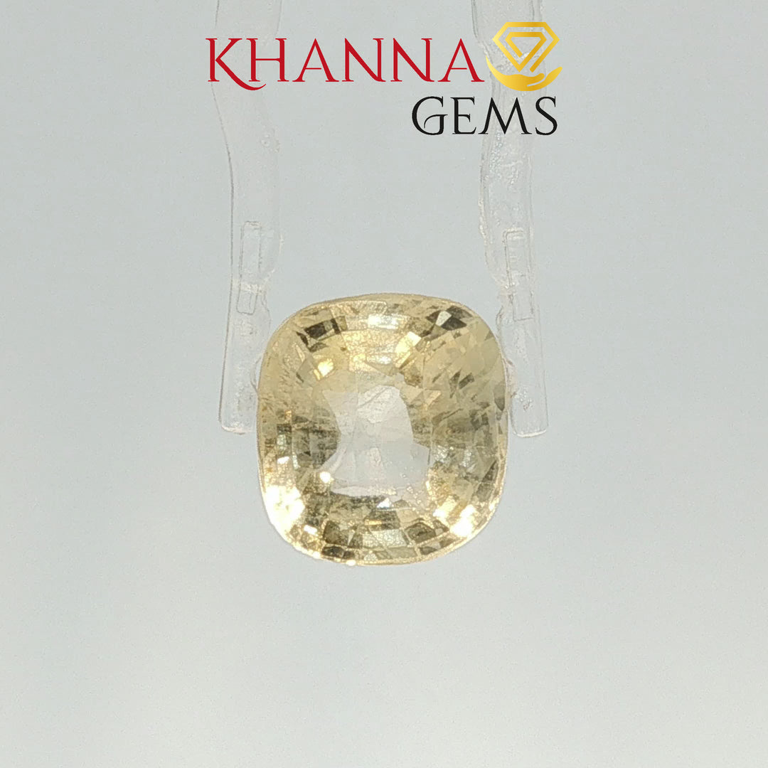 9.20/CT Natural Yellow Sapphire with Govt Lab Certificate-128196