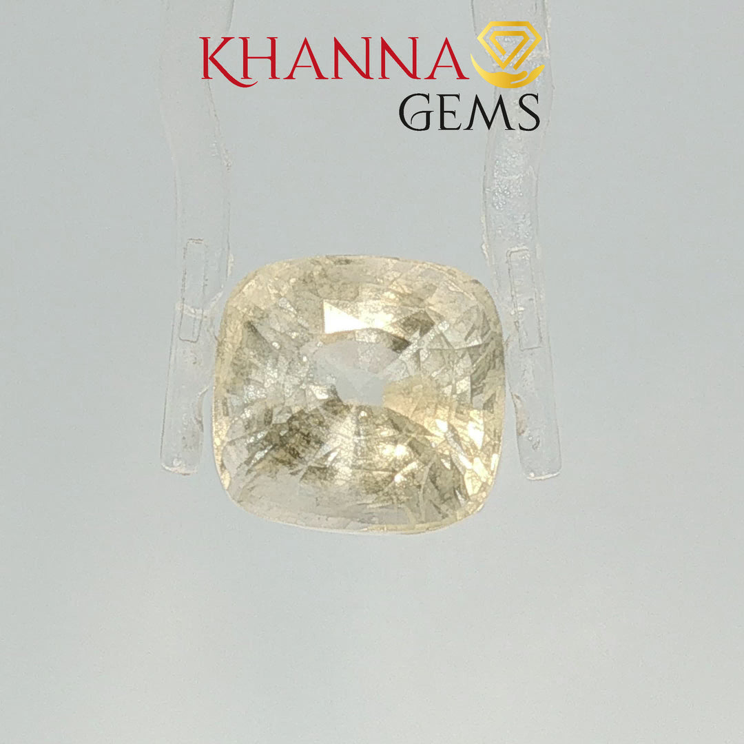 10.24/CT Natural Yellow Sapphire with Govt Lab Certificate-128197