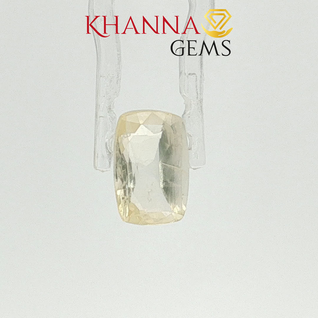 4.08/CT Natural Yellow Sapphire with Govt Lab Certificate-128546
