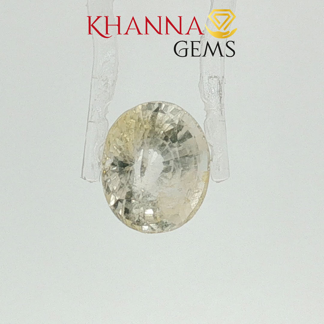 6.61/CT Natural Yellow Sapphire with Govt Lab Certificate-128696