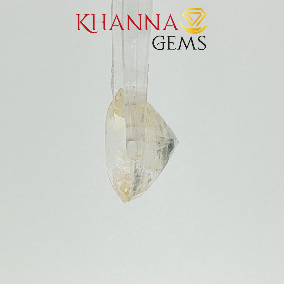 6.61/CT Natural Yellow Sapphire with Govt Lab Certificate-128696