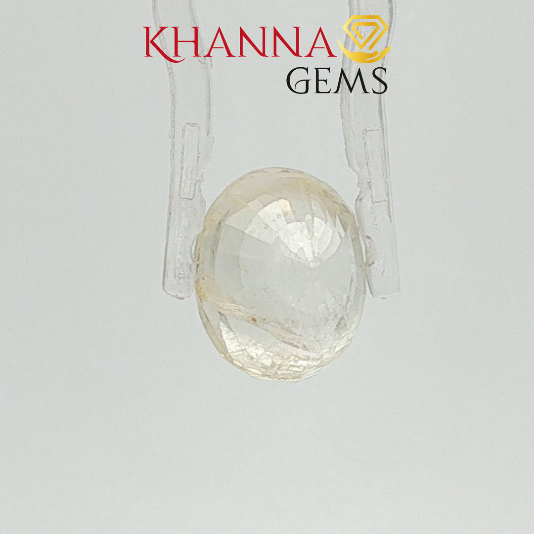 6.61/CT Natural Yellow Sapphire with Govt Lab Certificate-128696