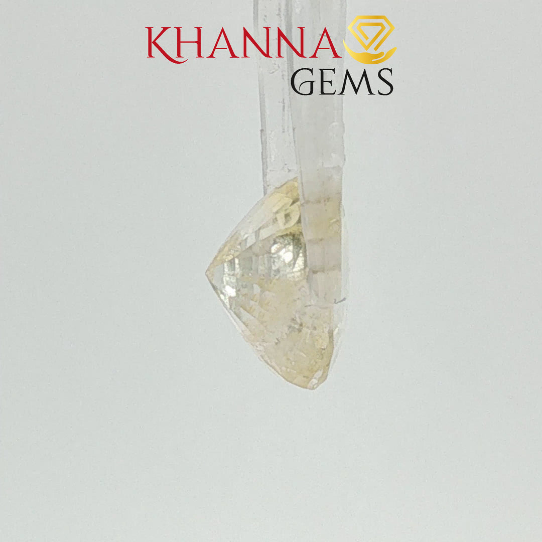 6.61/CT Natural Yellow Sapphire with Govt Lab Certificate-128696