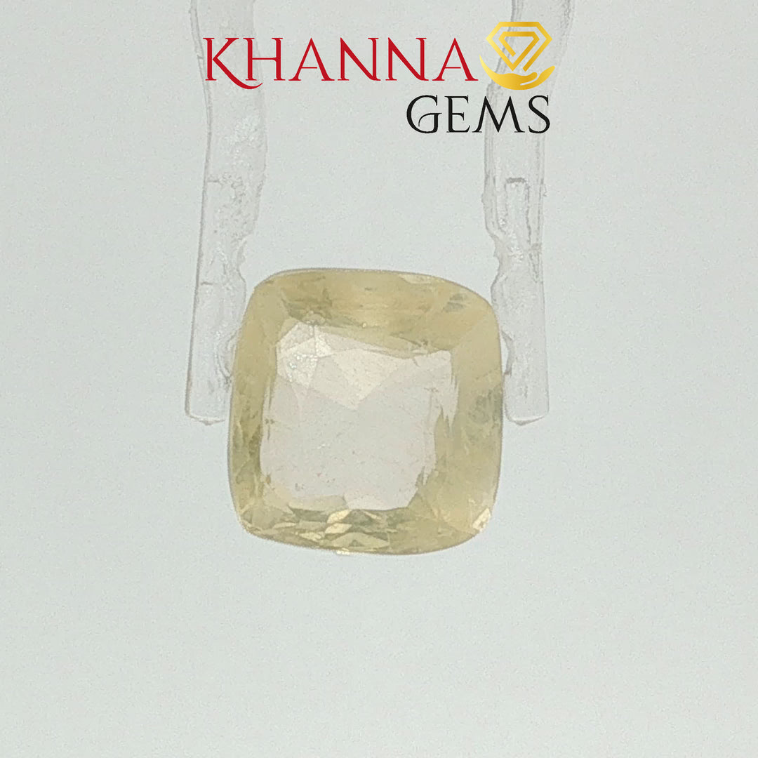 6.7/CT Natural Yellow Sapphire With Govt Lab Certificate-12927D53212