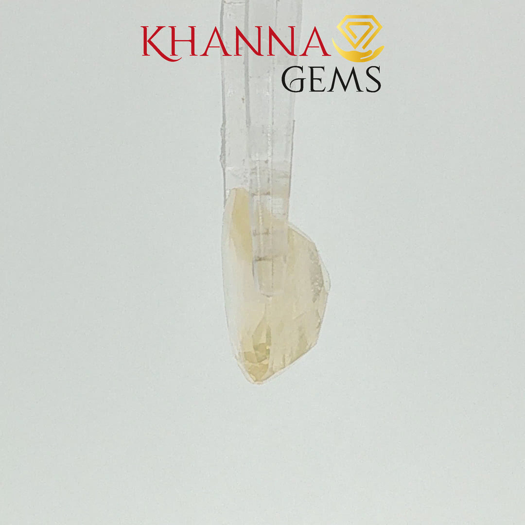 6.7/CT Natural Yellow Sapphire With Govt Lab Certificate-12927D53212