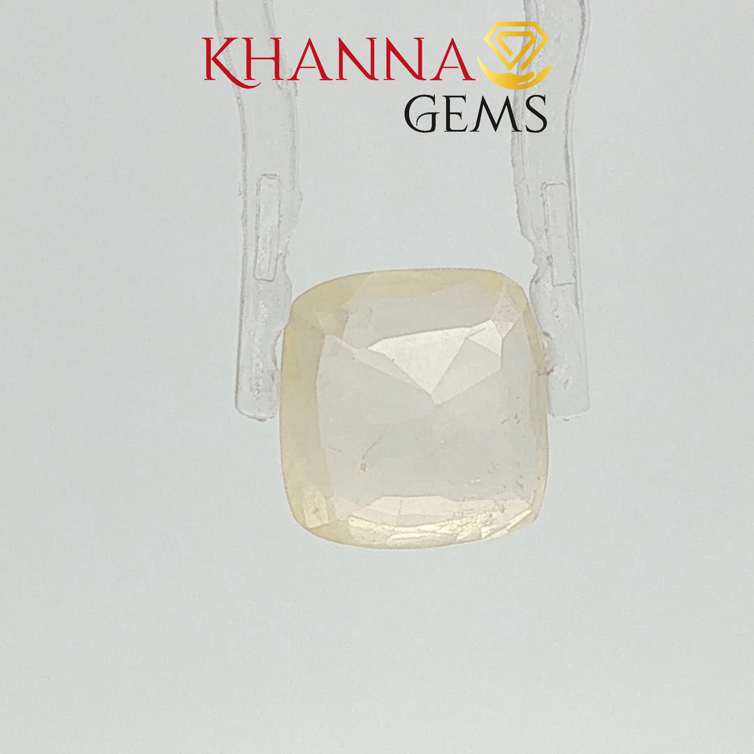 6.7/CT Natural Yellow Sapphire With Govt Lab Certificate-12927D53212