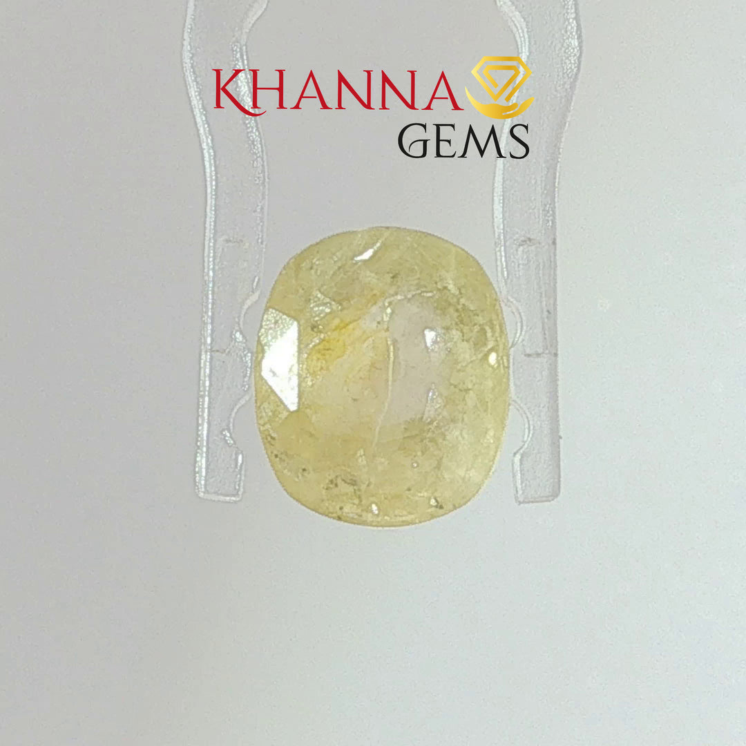 5.59/CT Natural Yellow Sapphire With Govt Lab Certificate-13108D53945