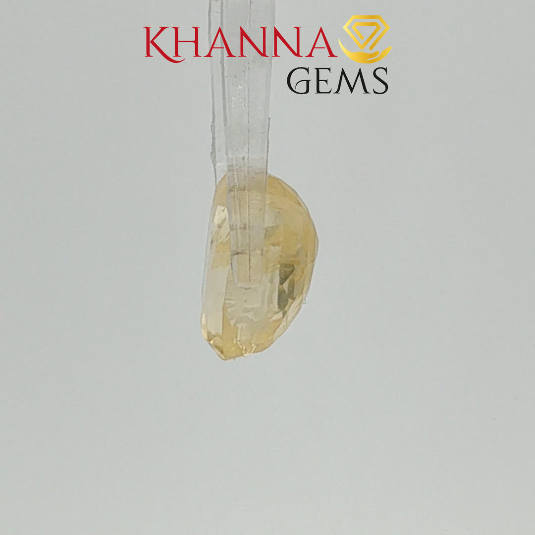 4.86/CT Natural Ceylonese Pukhraj with Govt Lab Certificate