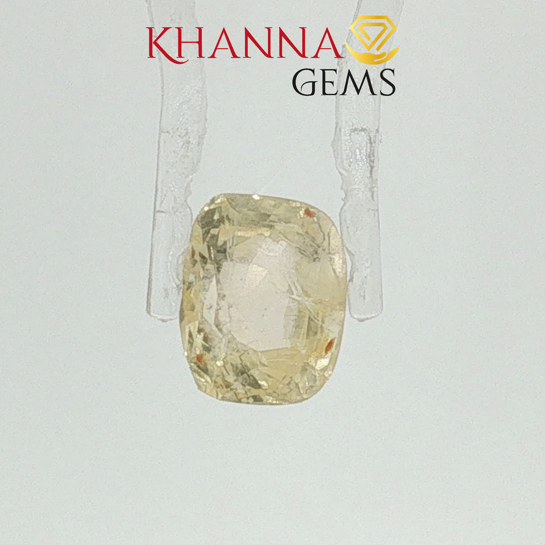 4.67/CT Natural Yellow Sapphire with Govt Lab Certificate-133416