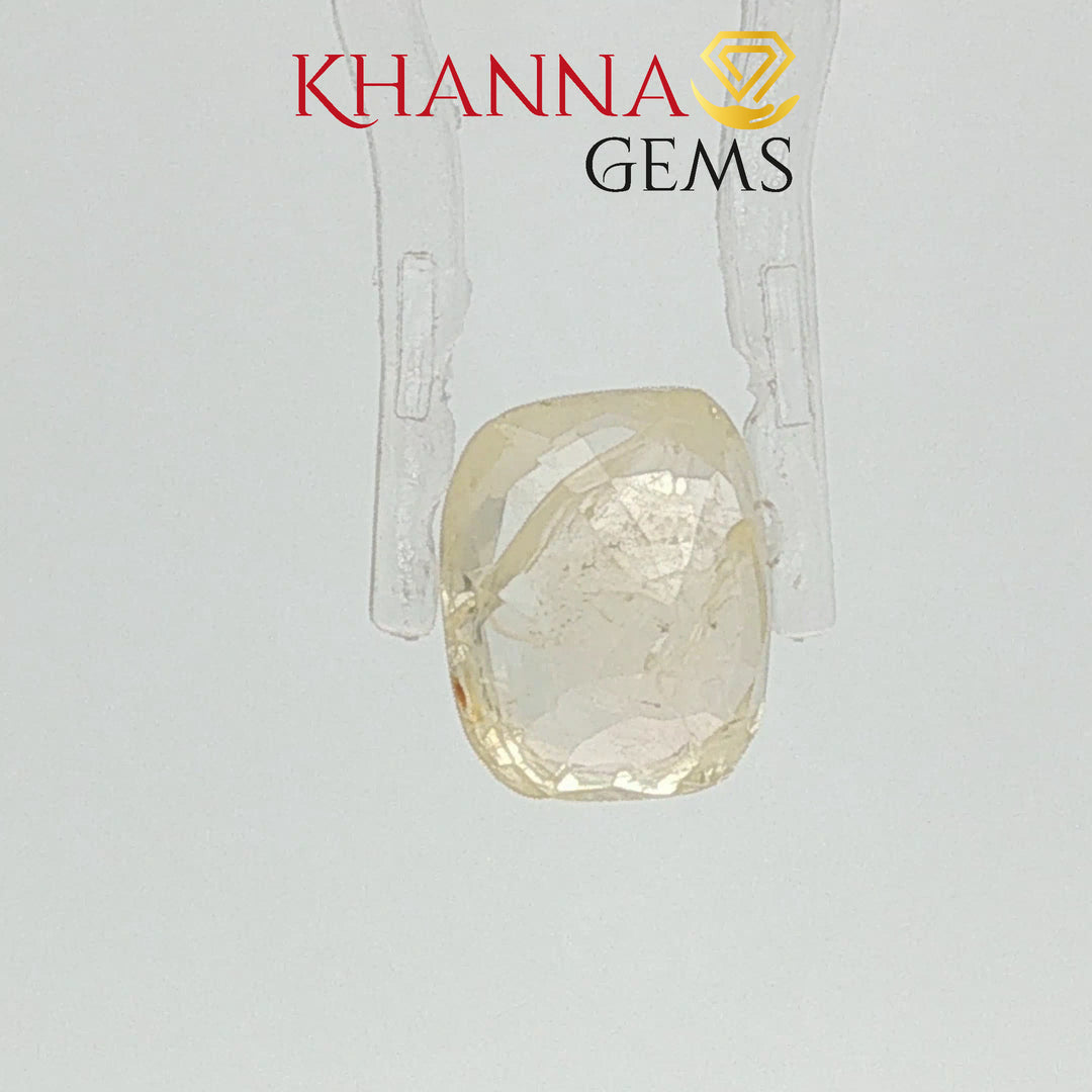 4.67/CT Natural Yellow Sapphire with Govt Lab Certificate-133416