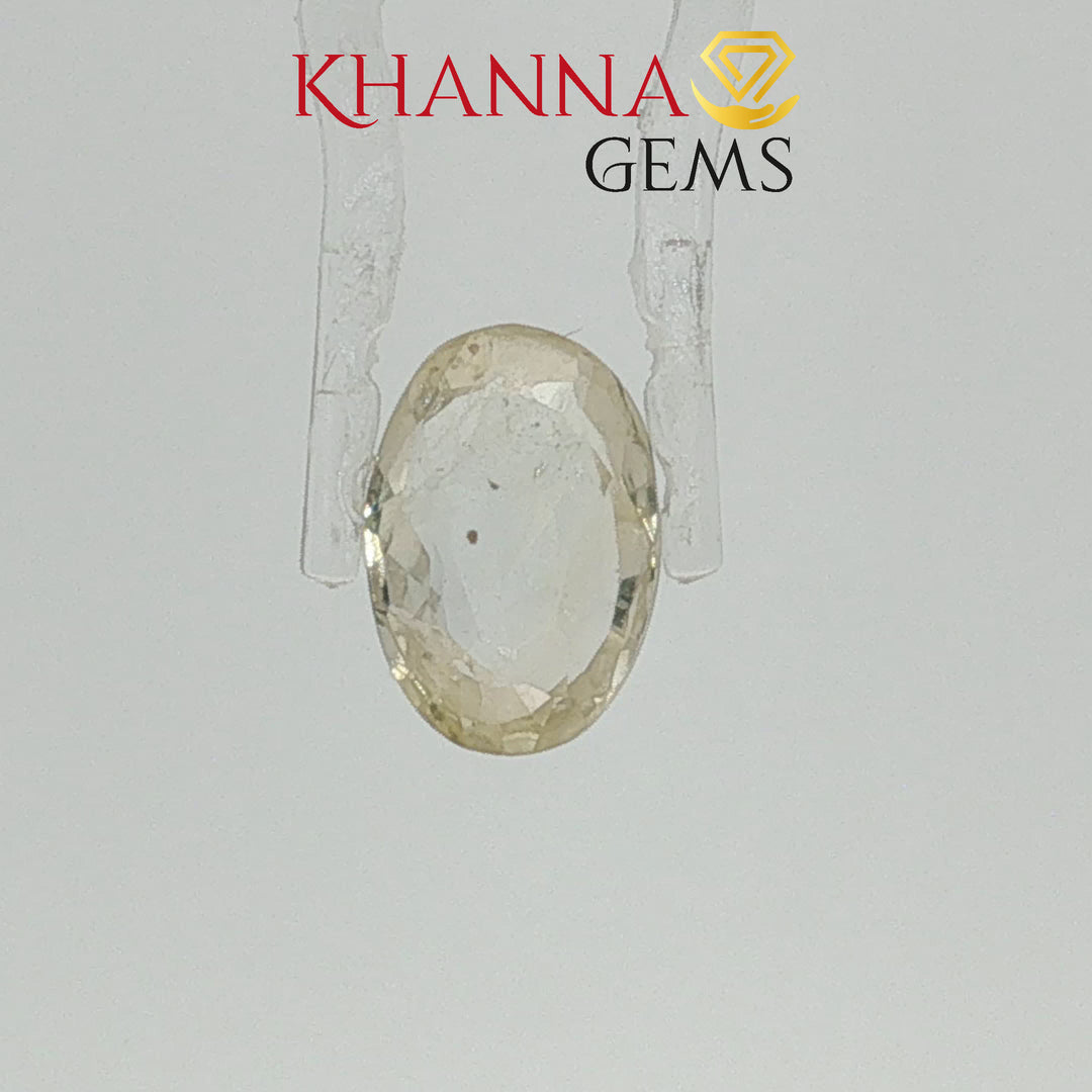 3.67/CT  Natural Yellow Sapphire with Govt Lab Certificate-137214