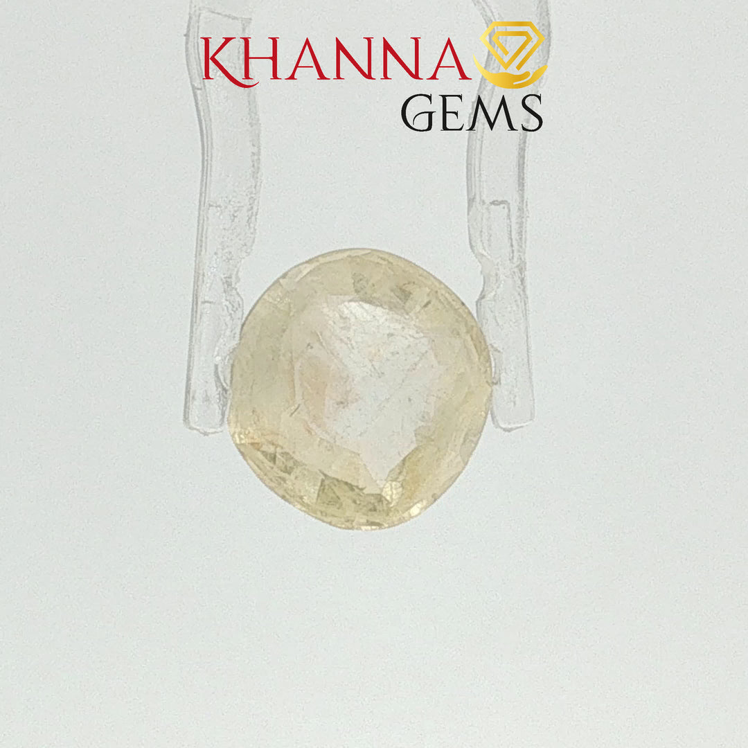 4.87/CT Natural Yellow Sapphire with Govt Lab Certificate-1577D3719