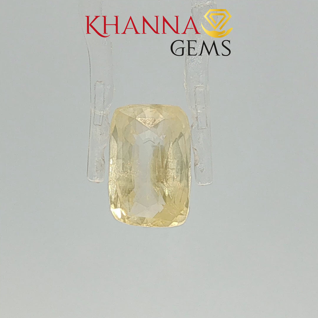 5.53/CT Natural Yellow Sapphire with Govt Lab Certificate-2361D7035