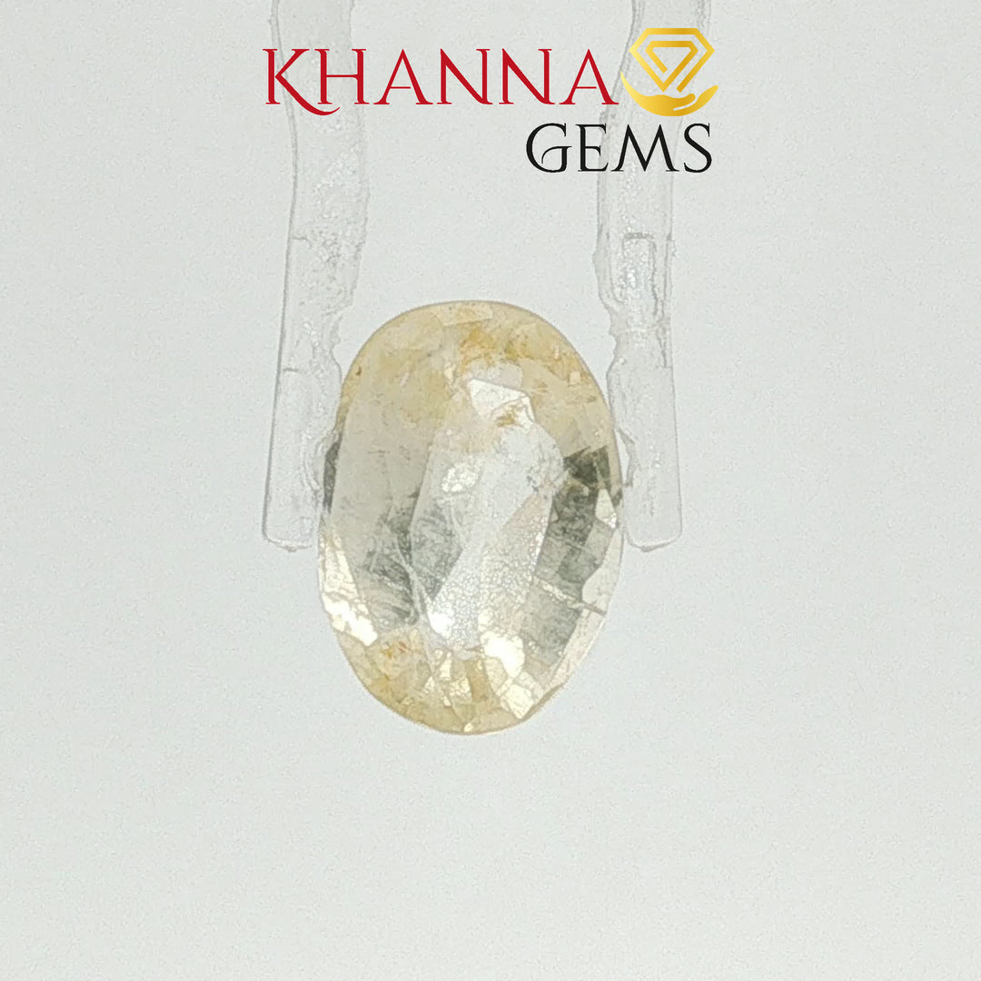 5.56/CT Natural Yellow Sapphire With Govt Lab Certificate-2396D7204