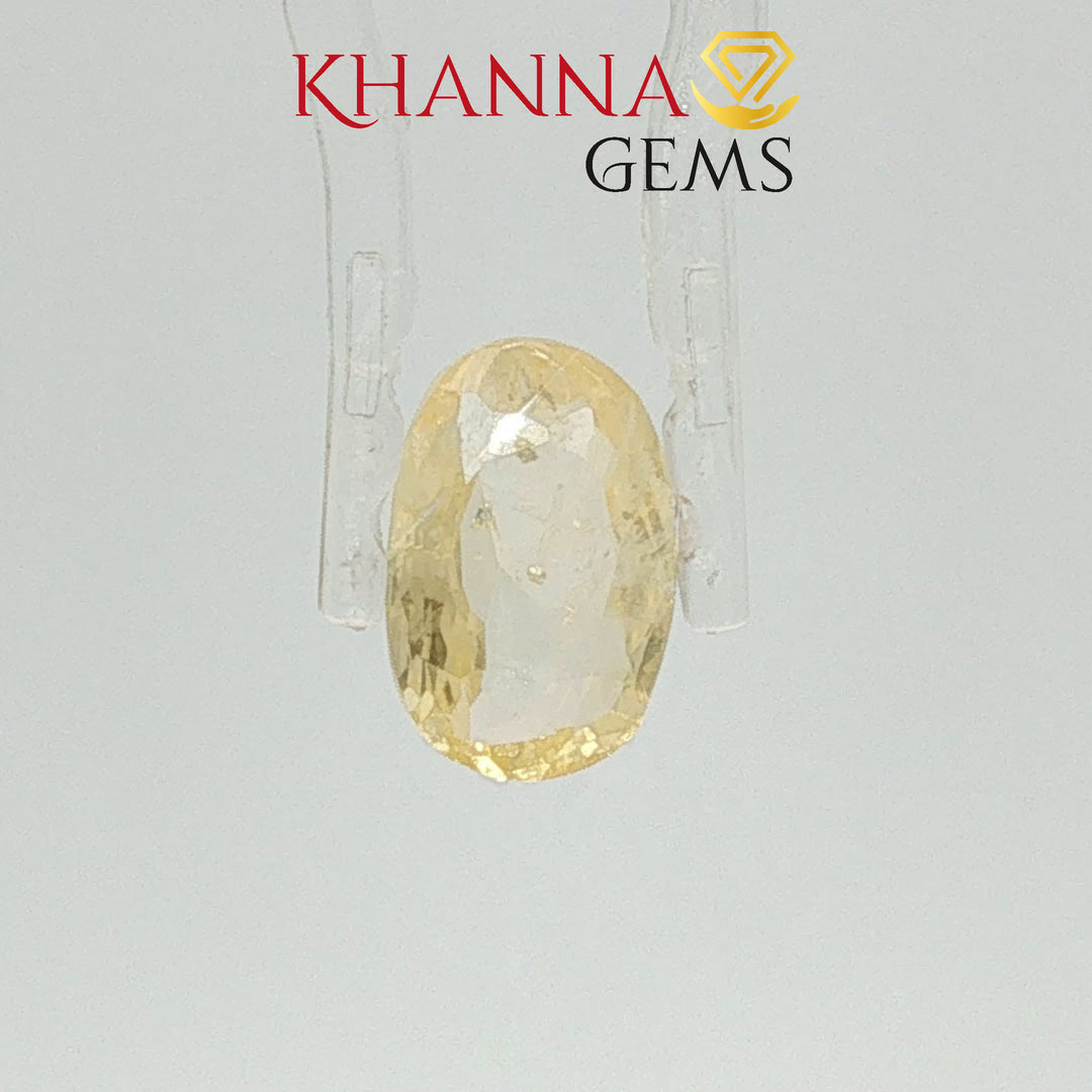 3.14/CT Natural Yellow Sapphire with Govt Lab Certificate-2396D7205