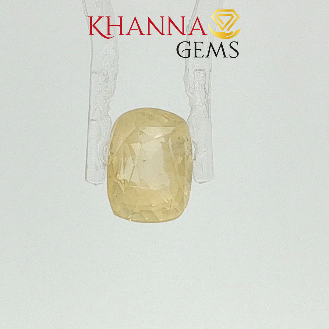 3.80/CT Natural Yellow Sapphire with Govt Lab Certificate-4444D16127