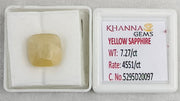 7.27/CT Natural Yellow Sapphire With Govt Lab Certificate-5295D20097