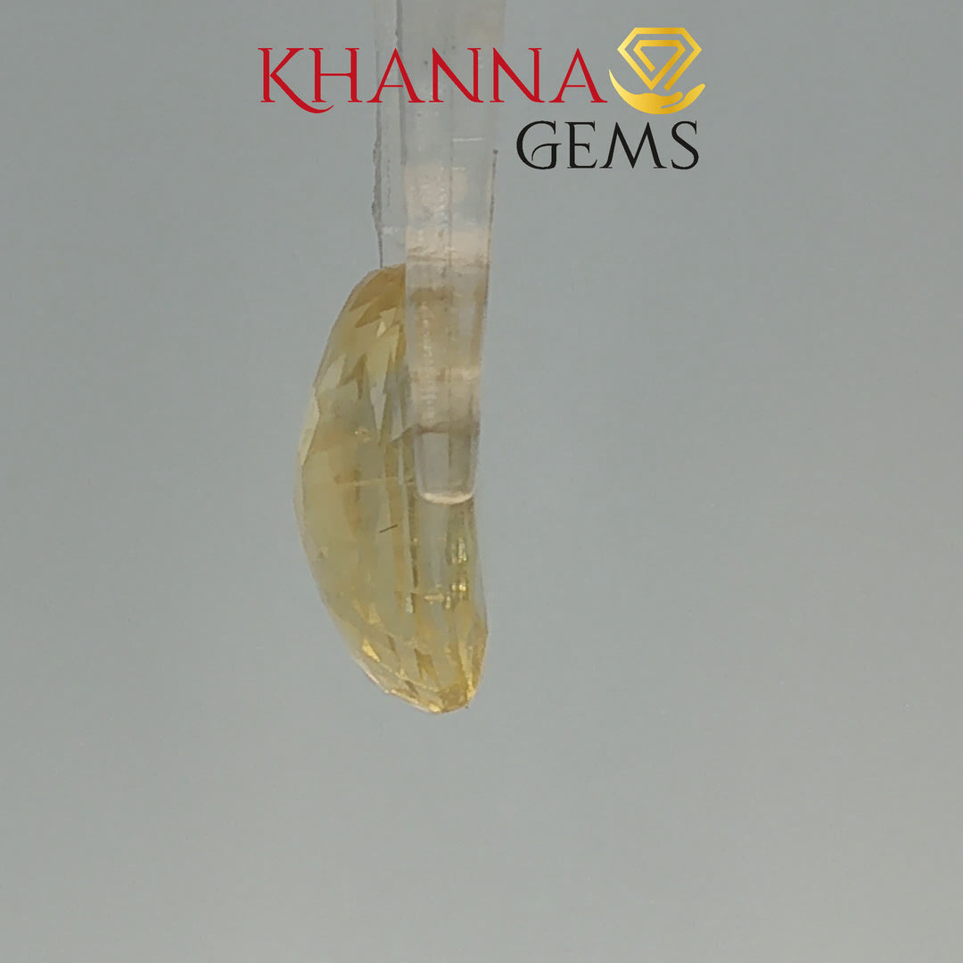 5.72/CT Natural Yellow Sapphire with Govt Lab Certificate-68513