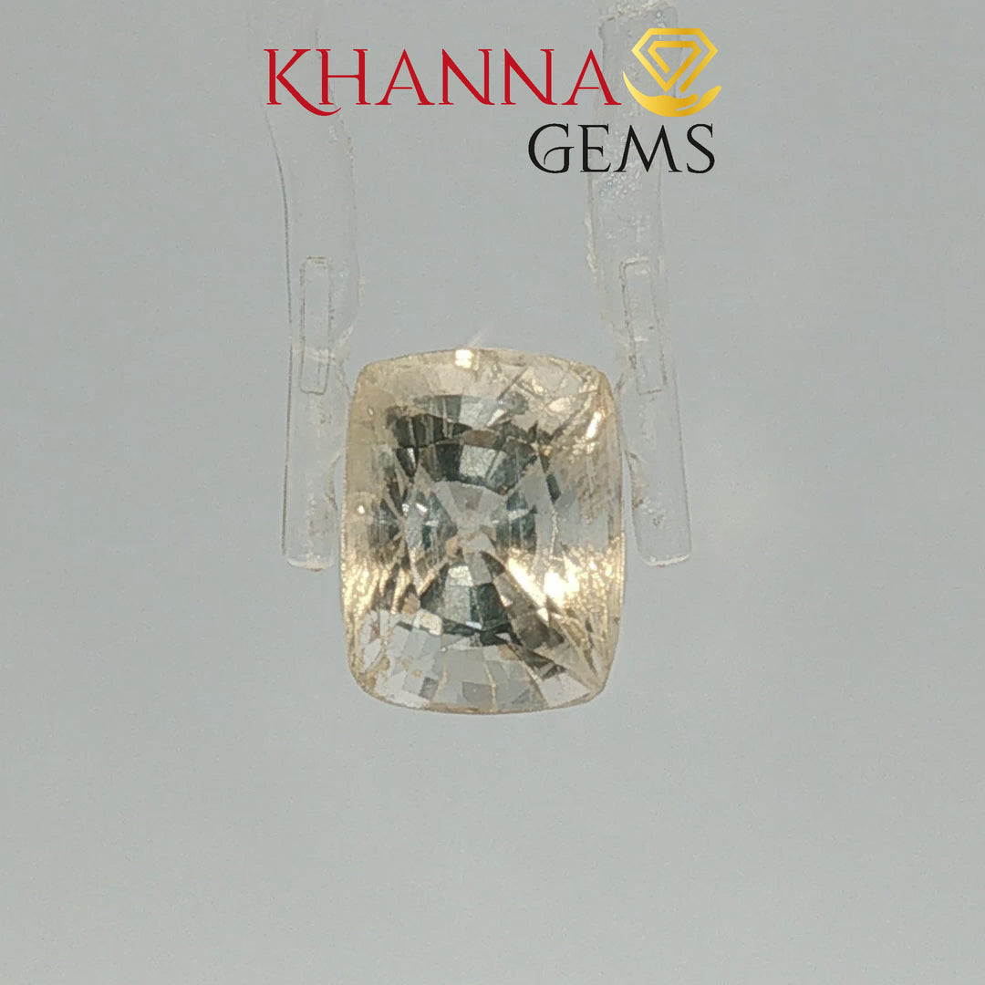 7.57/CT Natural Yellow Sapphire with Govt Lab Certificate-68612