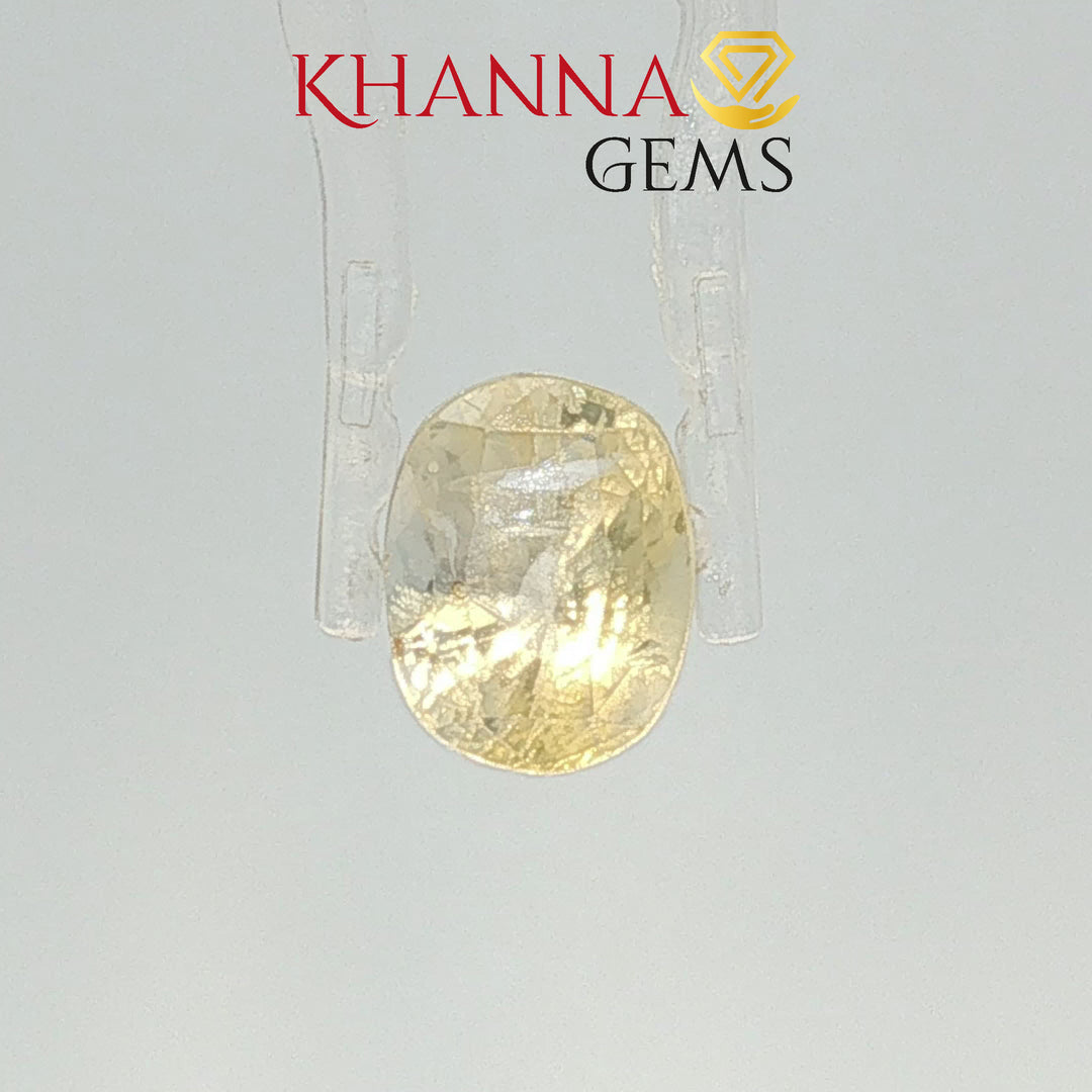 4.54/CT Natural yellow sapphire with Govt Lab Certificate-68771