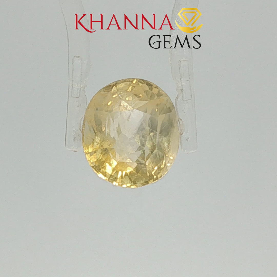 6.73/CT Natural Yellow Sapphire With Govt Lab Certificate - 8039D32149