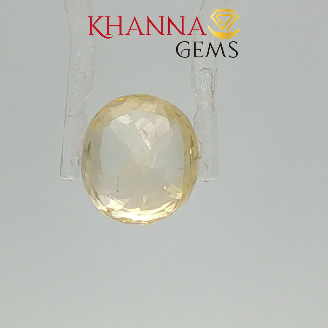 6.73/CT Natural Yellow Sapphire With Govt Lab Certificate - 8039D32149