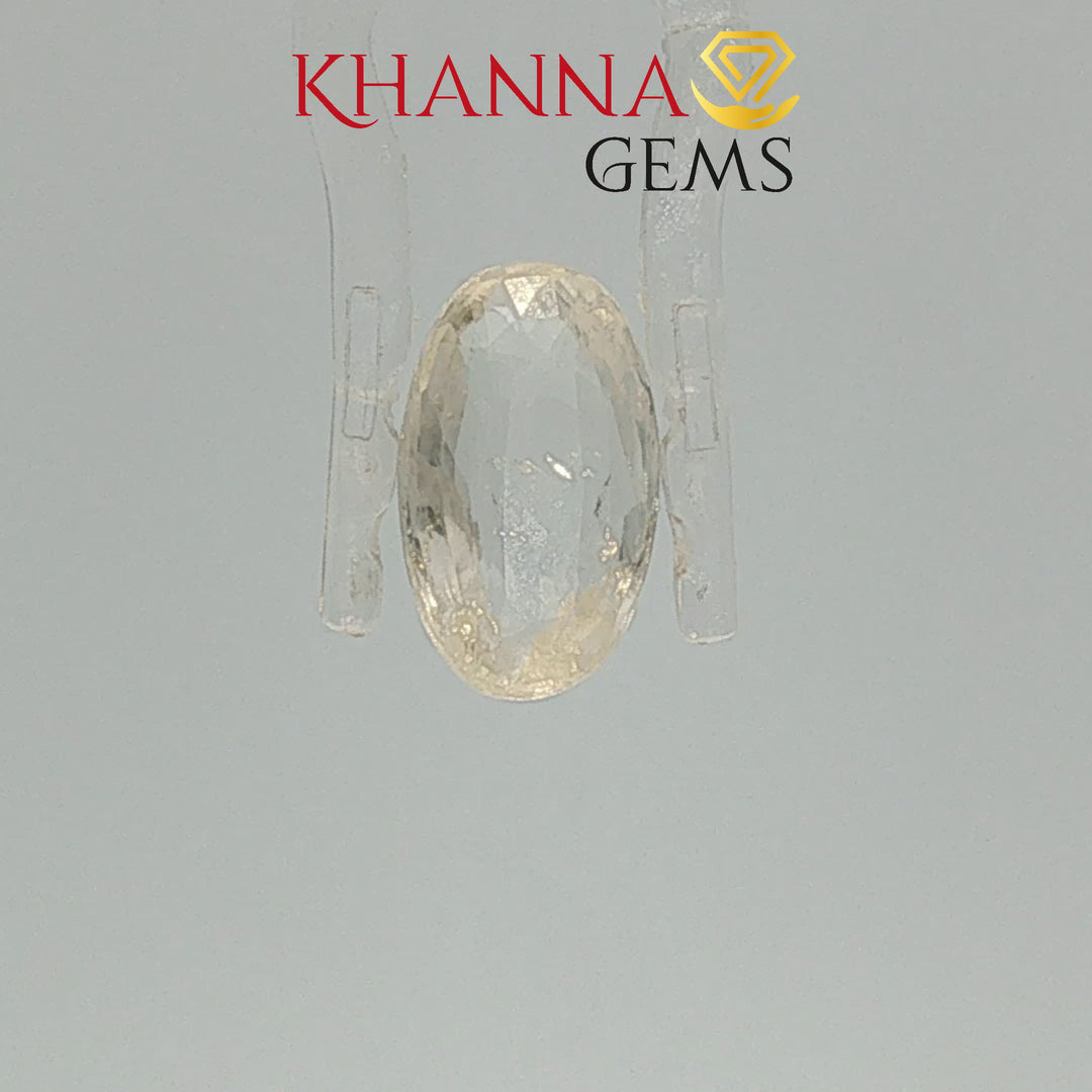 3.92/CT Natural Yellow Sapphire With Govt Lab Certificate-9642D39042