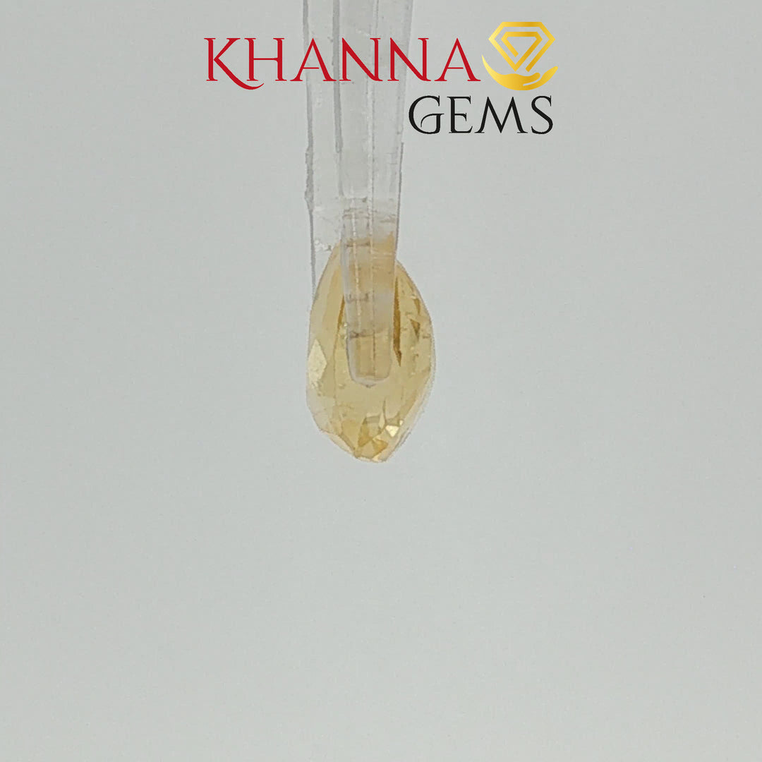 3.87/CT Natural Yellow Sapphire With Govt Lab Certificate-9820D39740