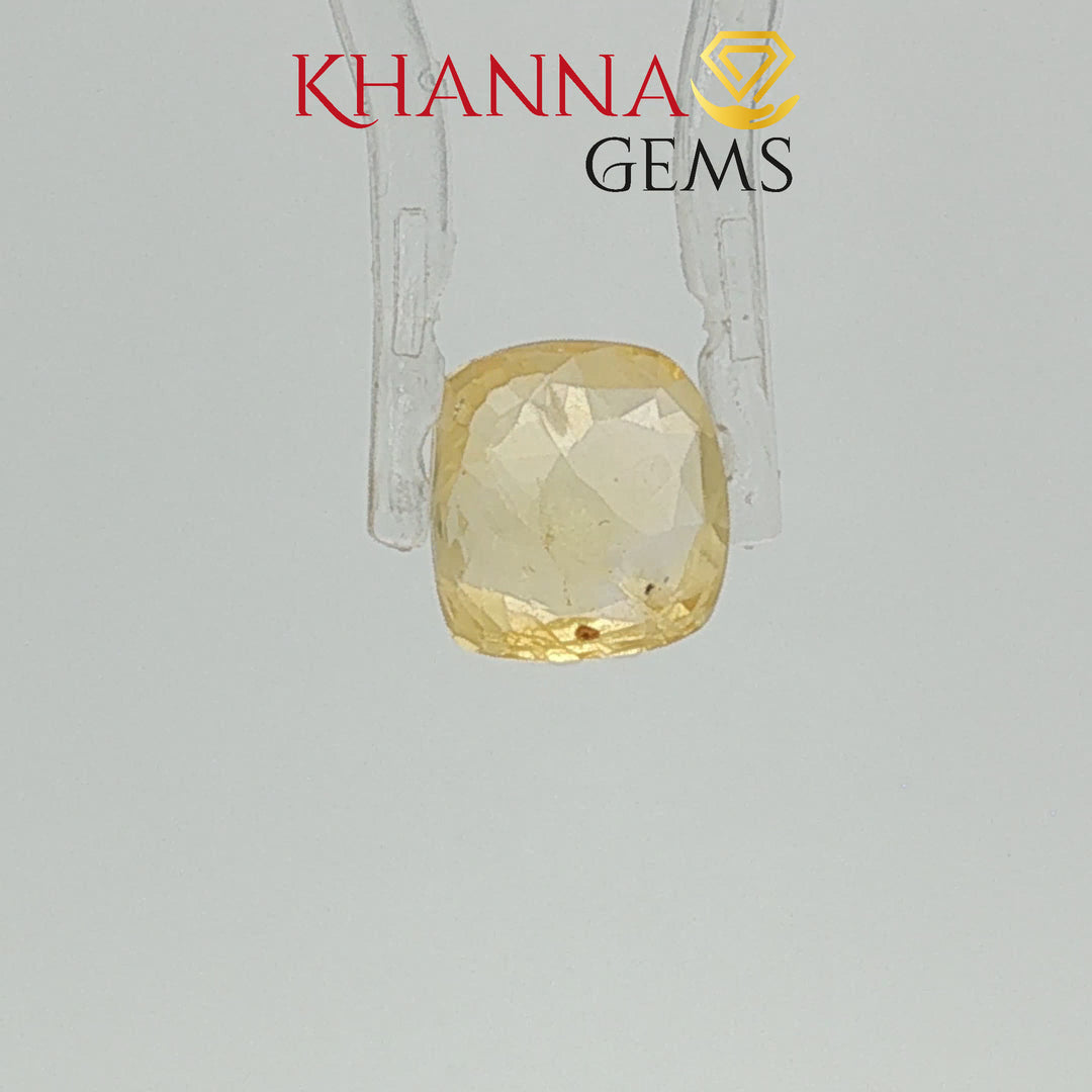 3.87/CT Natural Yellow Sapphire With Govt Lab Certificate-9820D39740