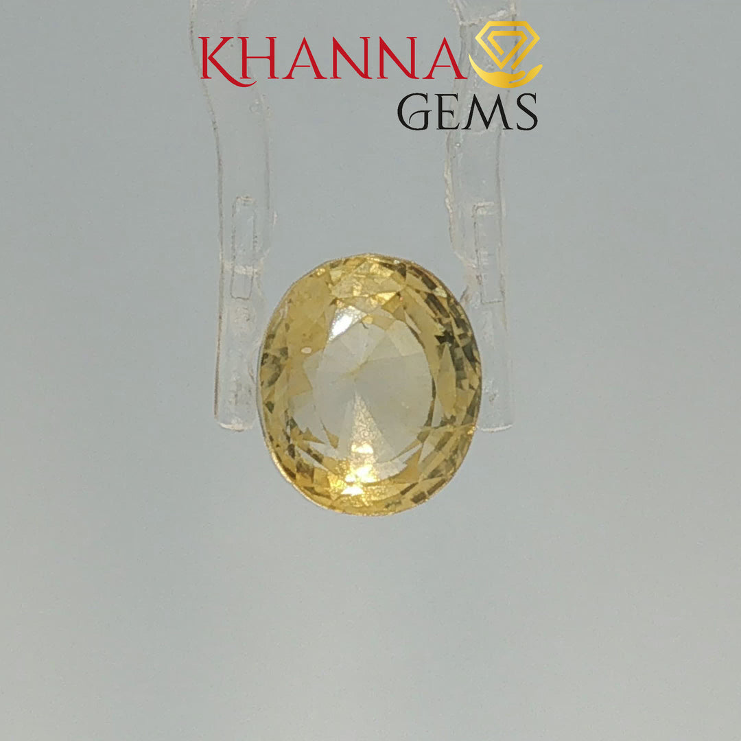 6.68/CT Natural Yellow Sapphire With Govt Lab Certificate-9876D39975