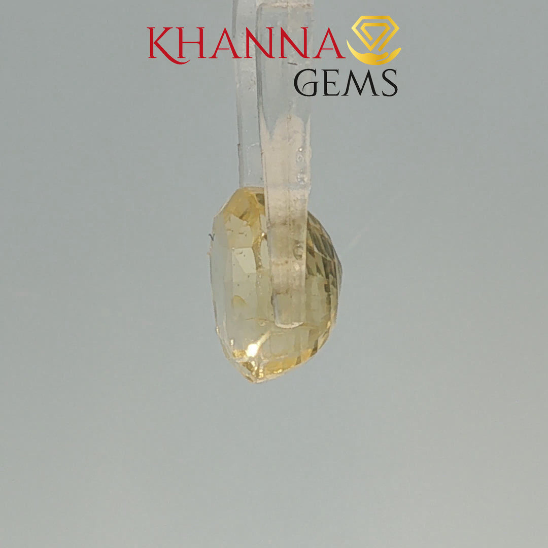 6.68/CT Natural Yellow Sapphire With Govt Lab Certificate-9876D39975