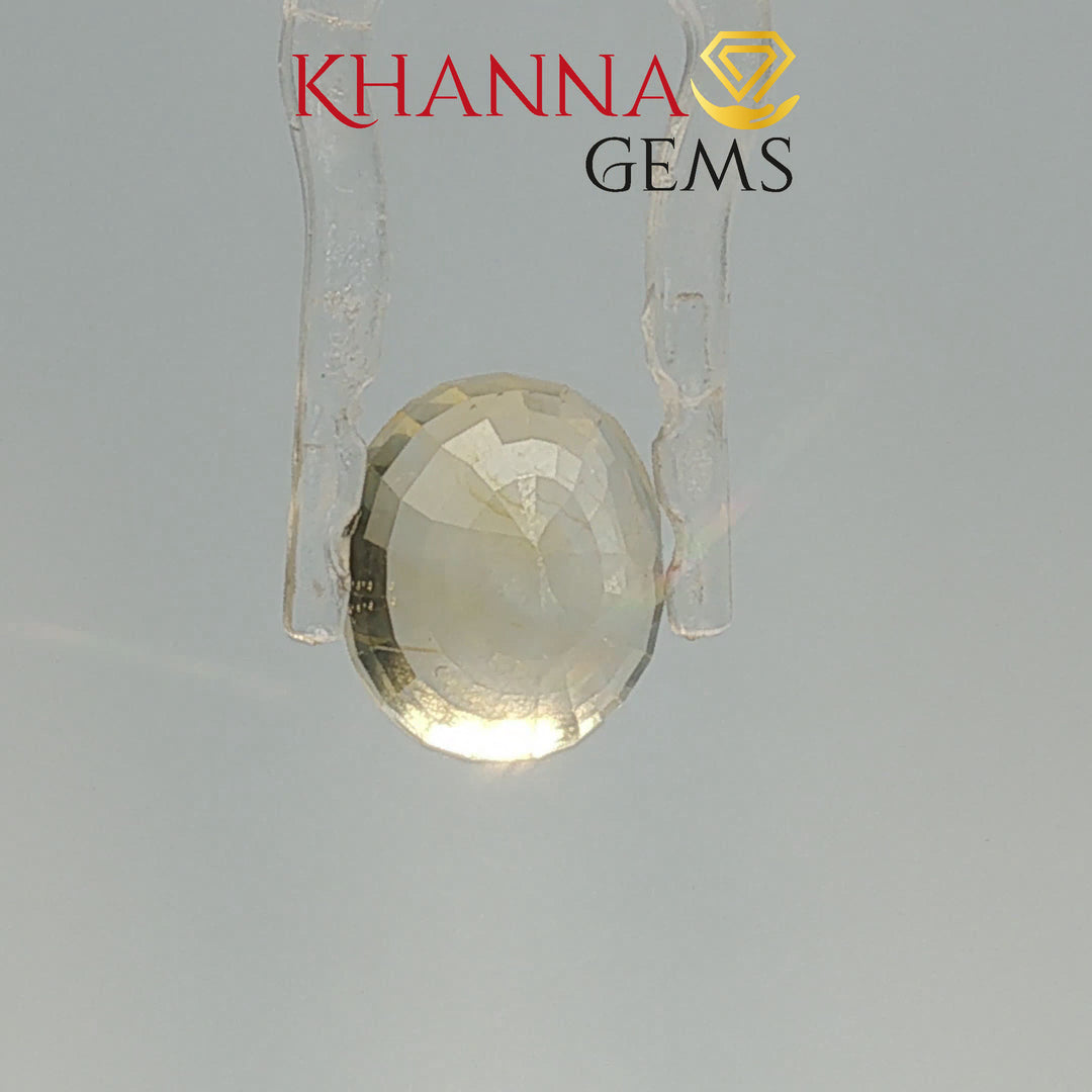 6.68/CT Natural Yellow Sapphire With Govt Lab Certificate-9876D39975