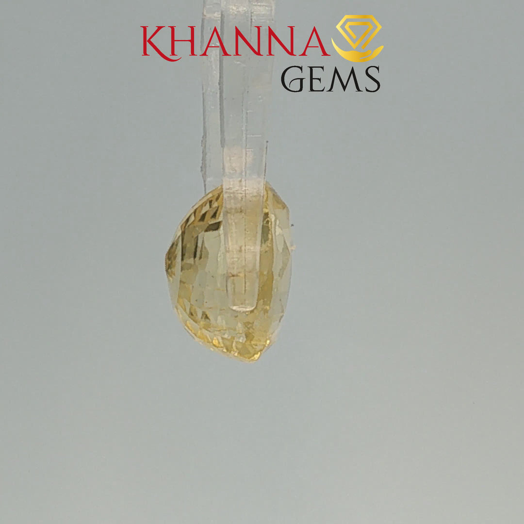 6.68/CT Natural Yellow Sapphire With Govt Lab Certificate-9876D39975