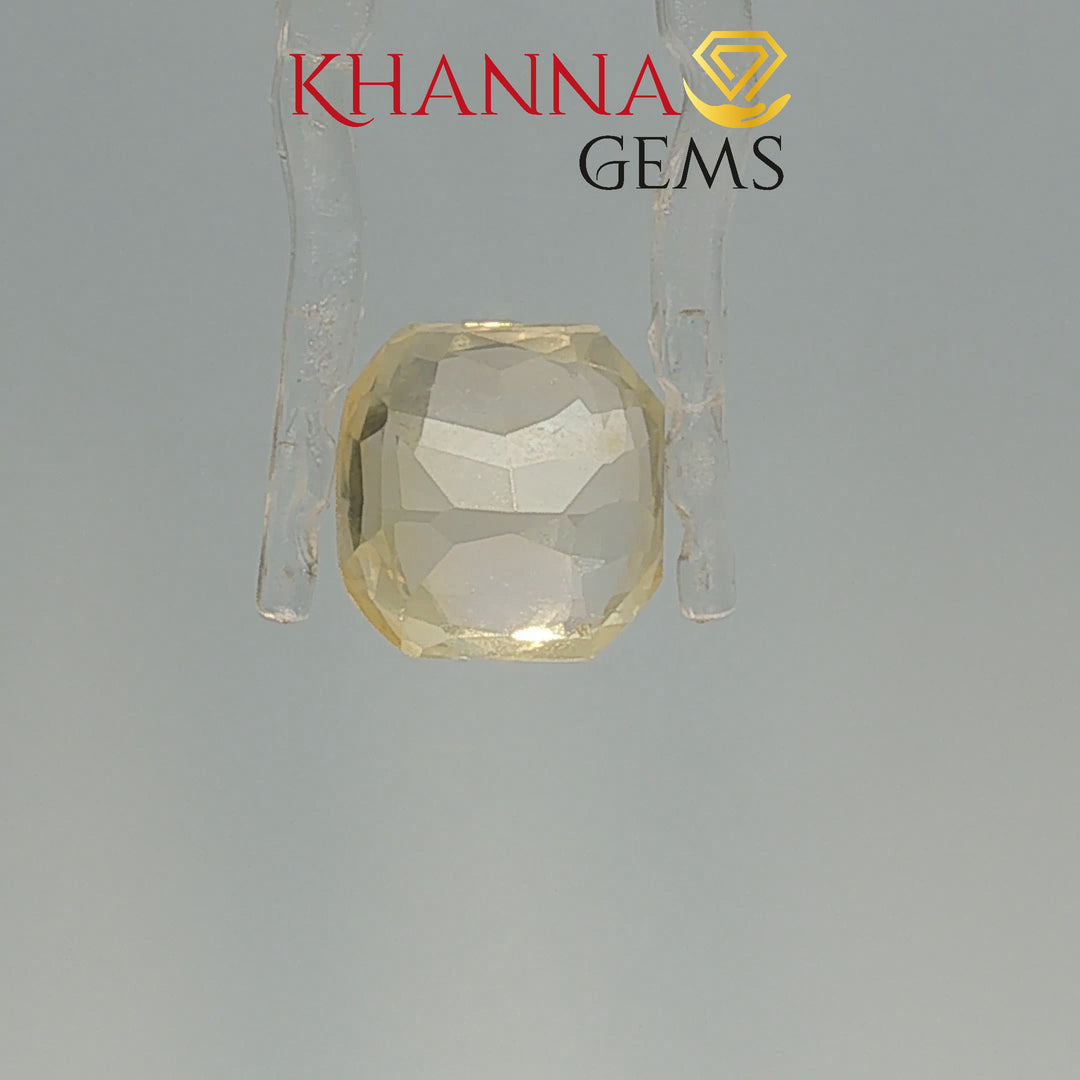 6.75/CT Natural Yellow Sapphire With Govt Lab Certificate-9876D39976