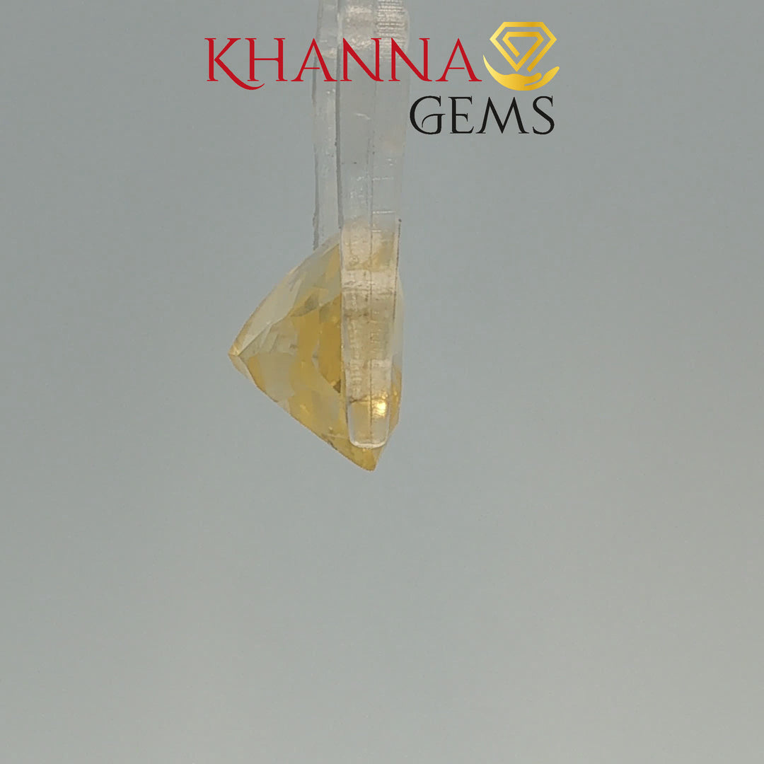 6.75/CT Natural Yellow Sapphire With Govt Lab Certificate-9876D39976