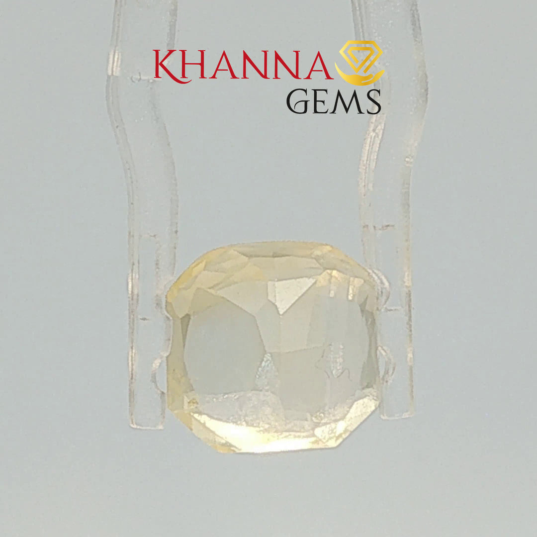 6.75/CT Natural Yellow Sapphire With Govt Lab Certificate (78810)