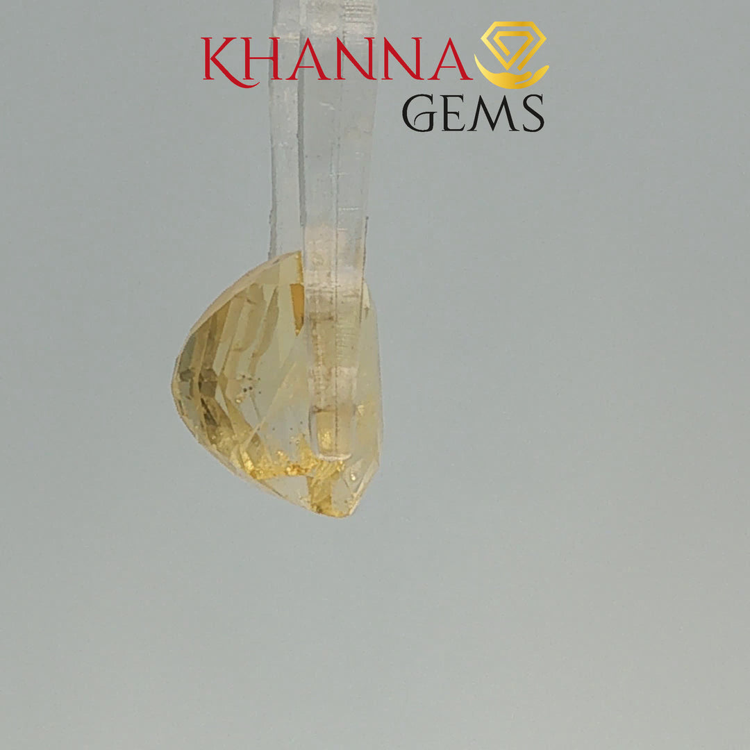 8.14/CT Natural Yellow Sapphire With Govt Lab Certificate-9876D39977