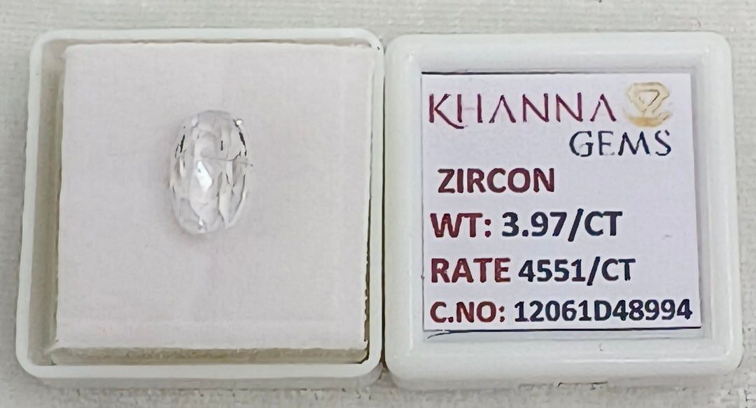 3.97/CT Natural Zircon with Govt. Lab certificate-12061D48994