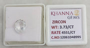 3.73/CT Natural Zircon with Govt. Lab certificate-12061D48995