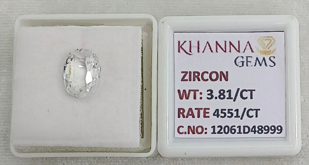 3.81/CT Natural Zircon with Govt. Lab certificate-12061D48999