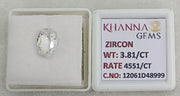 3.81/CT Natural Zircon with Govt. Lab certificate-12061D48999