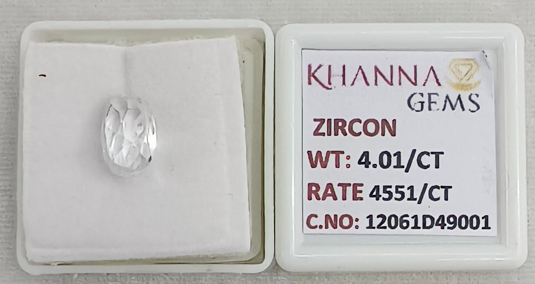4.01/CT Natural Zircon with Govt. Lab certificate-12061D49001